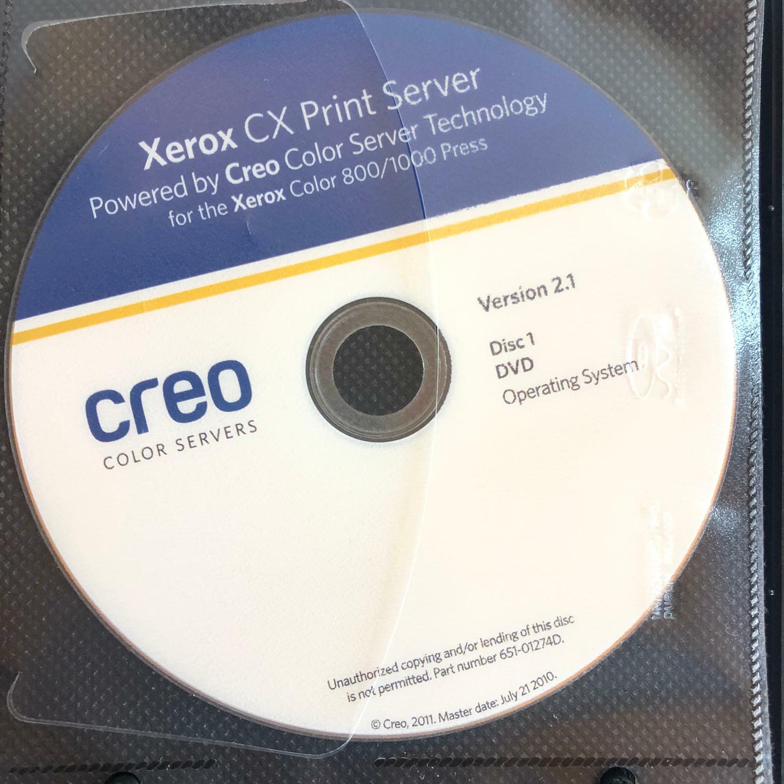 Xerox CX Print Server Creo Color 800/1000 Press Version 2.1 Mac/OS