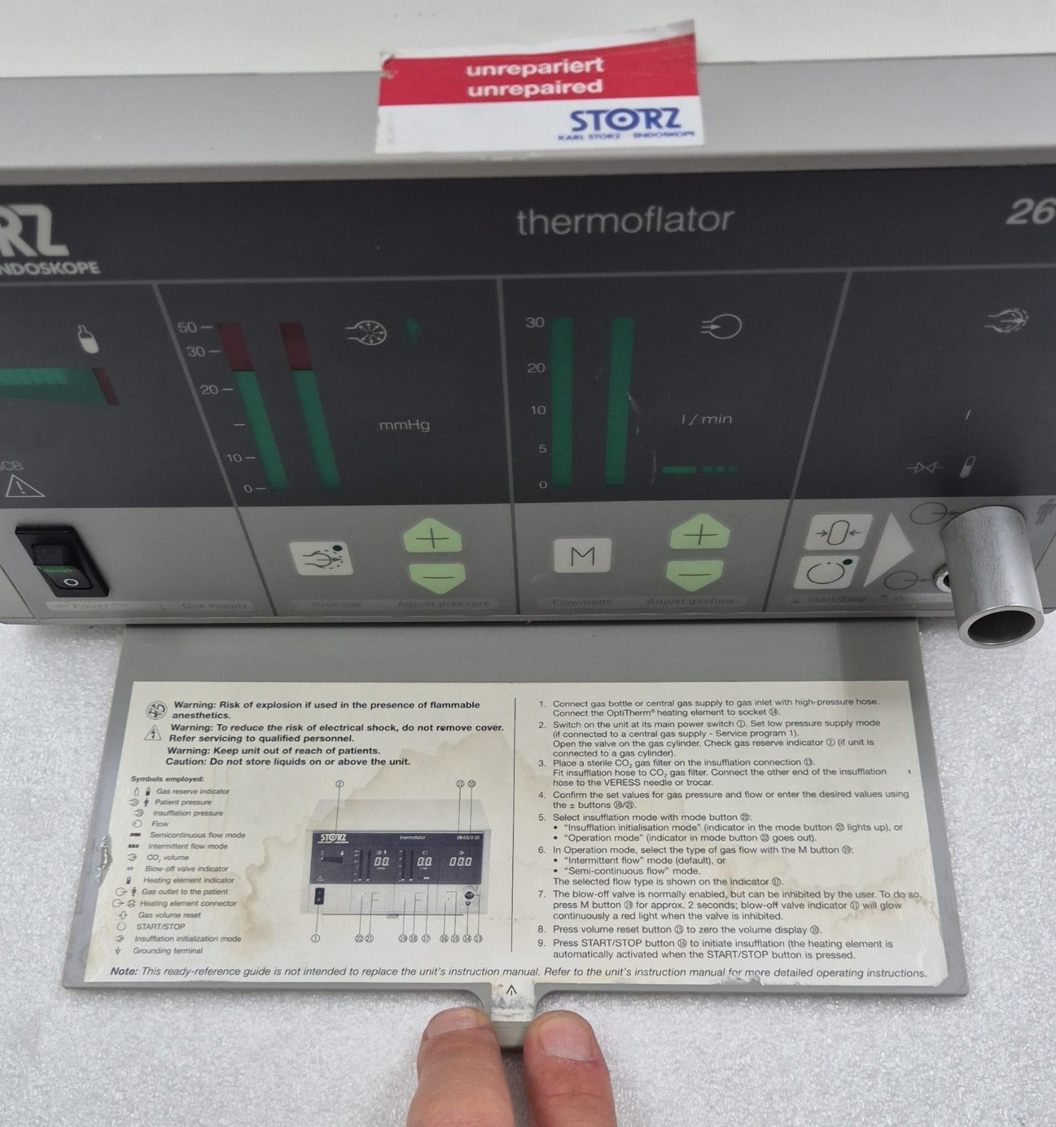 KARL STORZ 264320 20 Thermoflator 30 Liter SBC 100-240V **AS-IS**