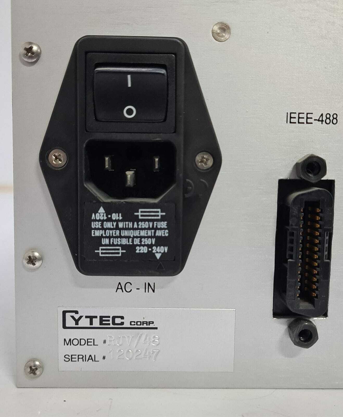 CYTEC RJV/48 HIGH DENSITY SWITCHING SYSTEM W/ 2* RJV/12X1-4 Plug in Module