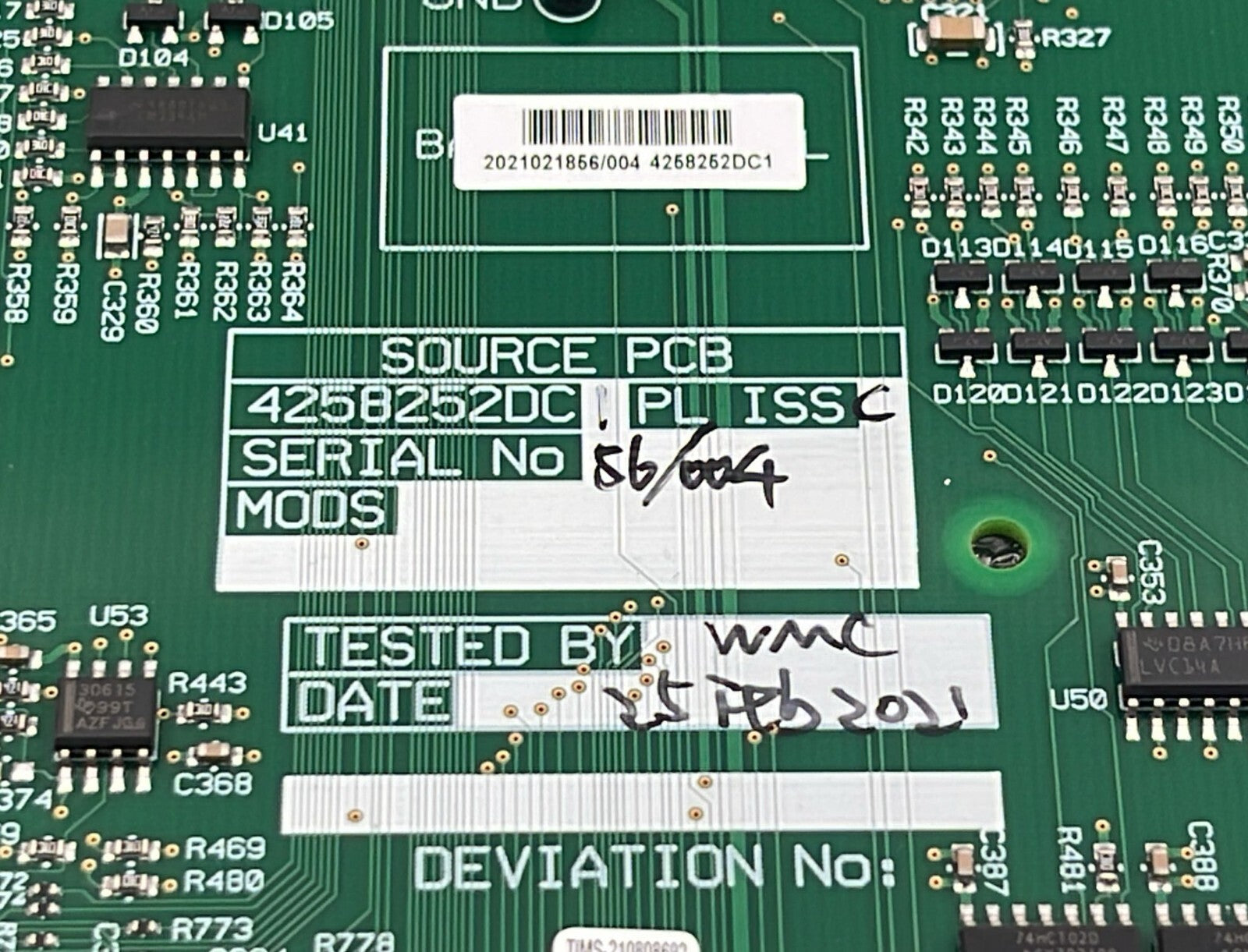 Waters Source PCB 4258252DC1  Lens Control Board MA4258-252P1D