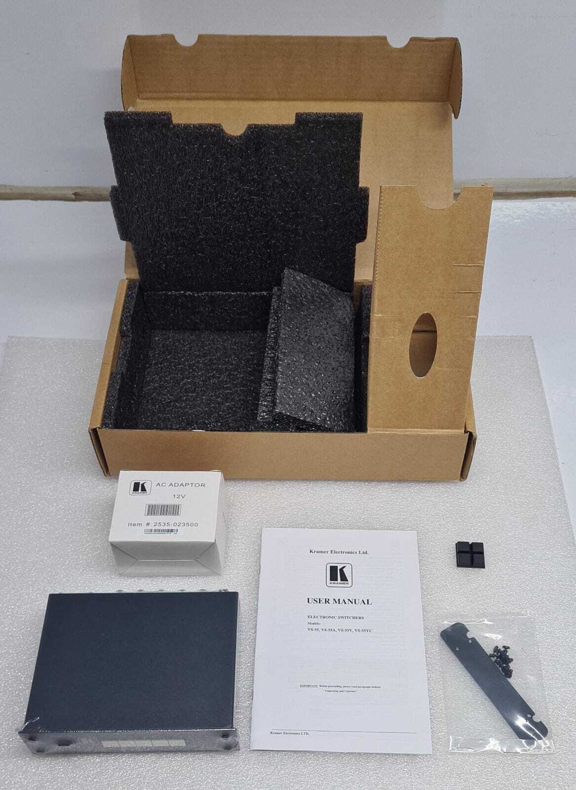 NEW - KRAMER VS-55V Vertical Interval Video Switcher 5x1 Composite 21-0360090