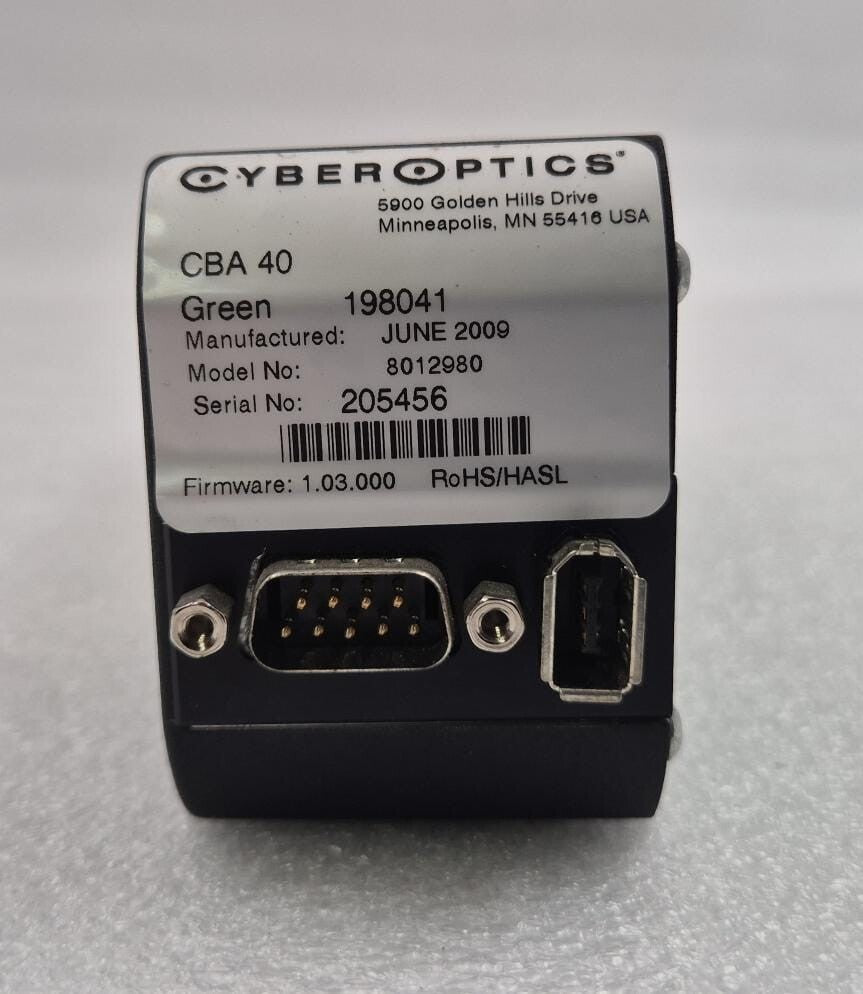 CyberOptics CBA 40 Green 198041 8012980 Firewire Camera - FOR PARTS