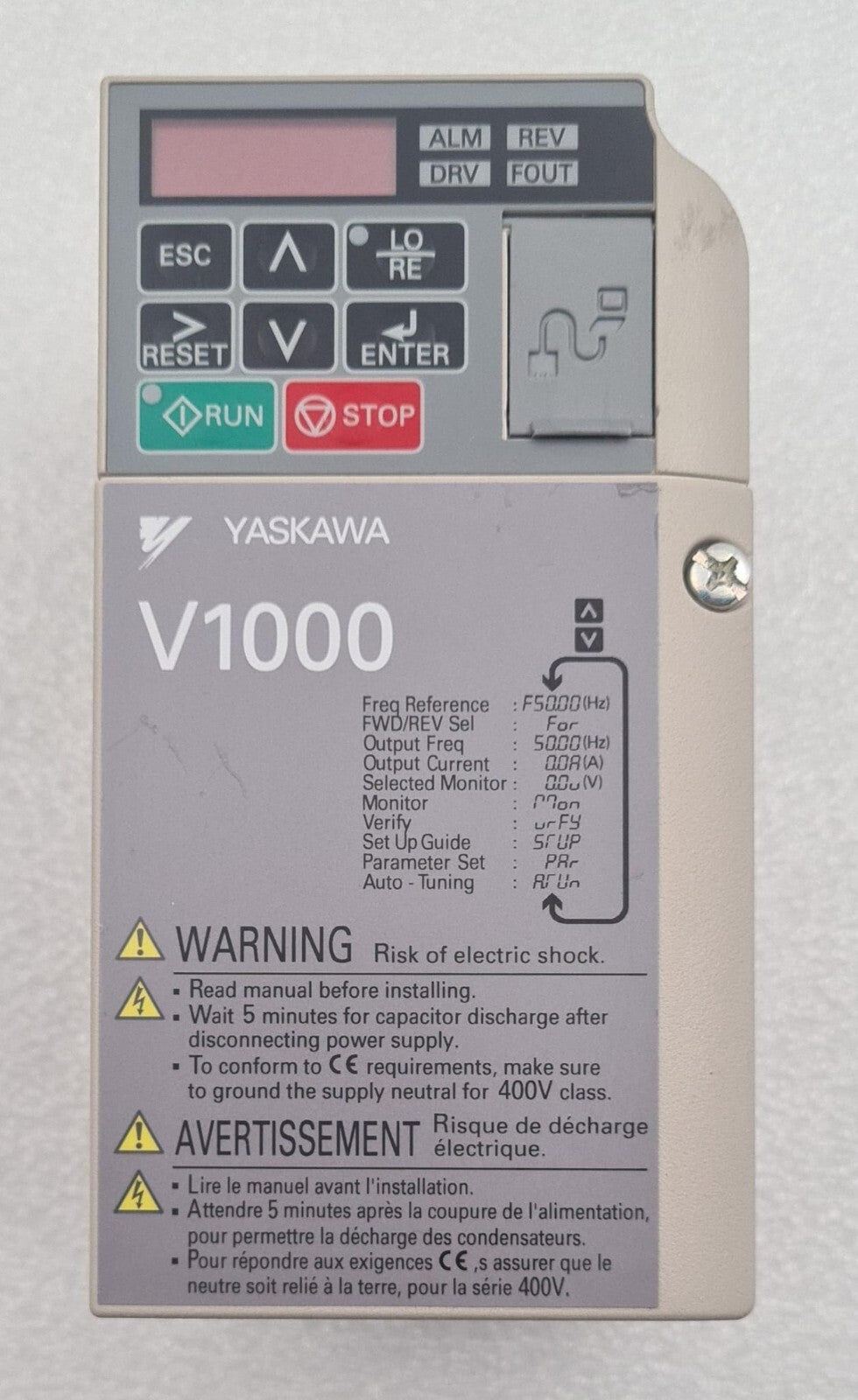 YASKAWA V1000 Frequency Inverter CIMR-VCBA0002BAA VZAB0P2BAA 0.37 / 0.25kW 200V