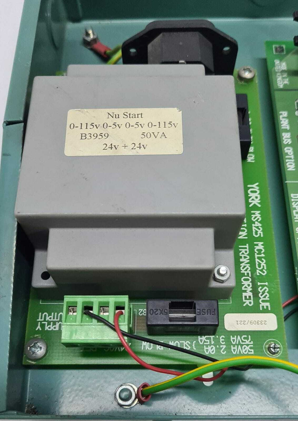YORK Advanced Processor Card MS390/ MC1100 W/ MS425 MC1252 ISOLATION TRANSFORMER