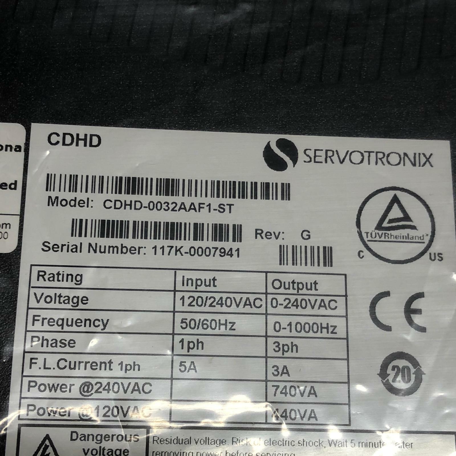 Servotronix CDHD CDHD-0032AAF1-ST REV: G Servo Drive