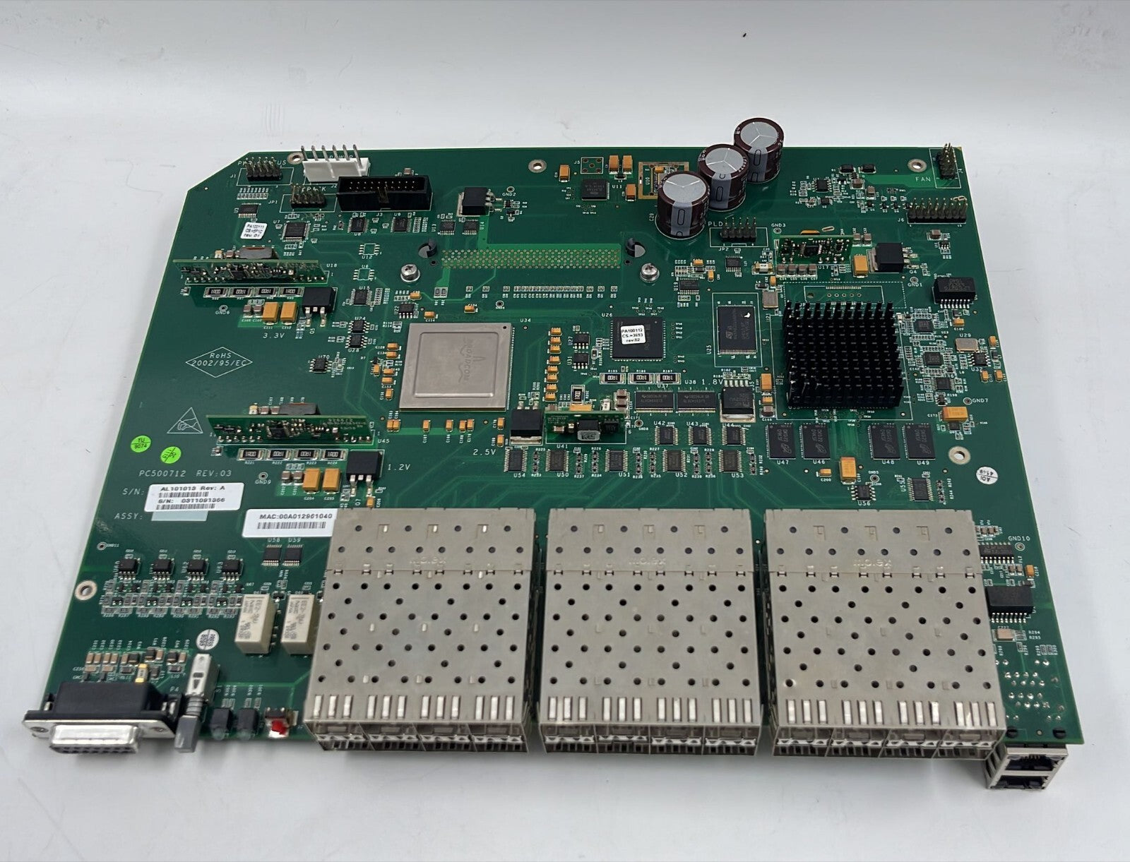 Telco Systems T-metro TM-7124S-DC Ethernet Switch Board 24-Port PCB PC500712
