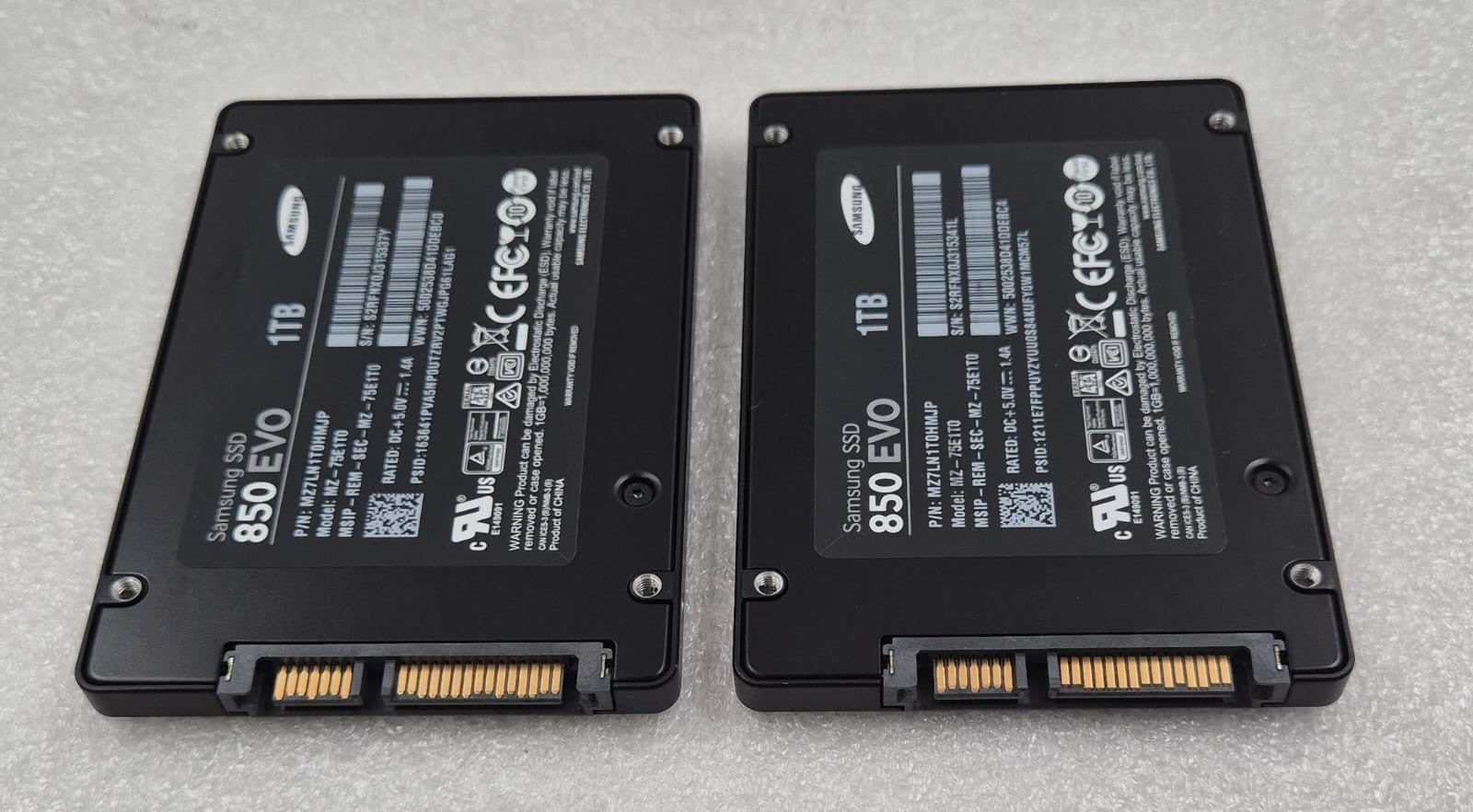[LOT 2 PCS] SAMSUNG 850 EVO SSD 1TB MZ7LN1T0HMJP MZ-75E1T0 SATA 2.5"