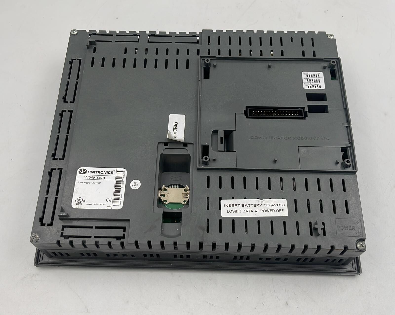 UNITRONICS V1040-T20B Vision 10.4" Touch Screen OPLC HMI Controller **AS-IS** #2