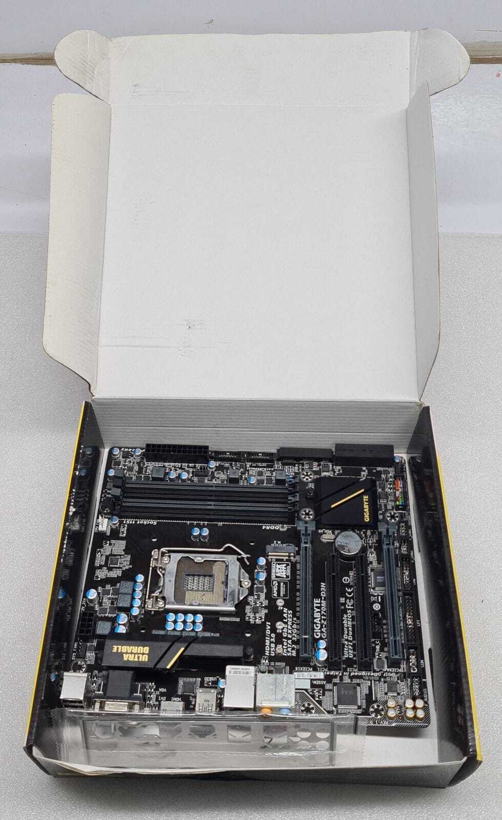 GIGABYTE GA-Z170M-D3H LGA1151 DDR4 Motherboard W/ BOX & I/O Shield - FOR PARTS