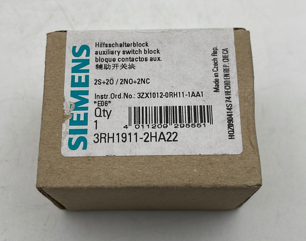 [LOT OF 7] Siemens 3RH1911-2HA22 Auxiliary switch block 2NO + 2NC
