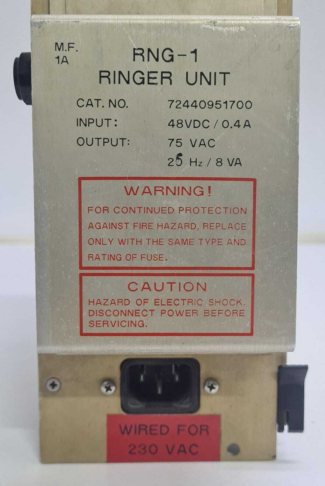 TADIRAN APS-75 Power Supply 72440950500 W/ RNG-1 Ringer Unit 72440951700