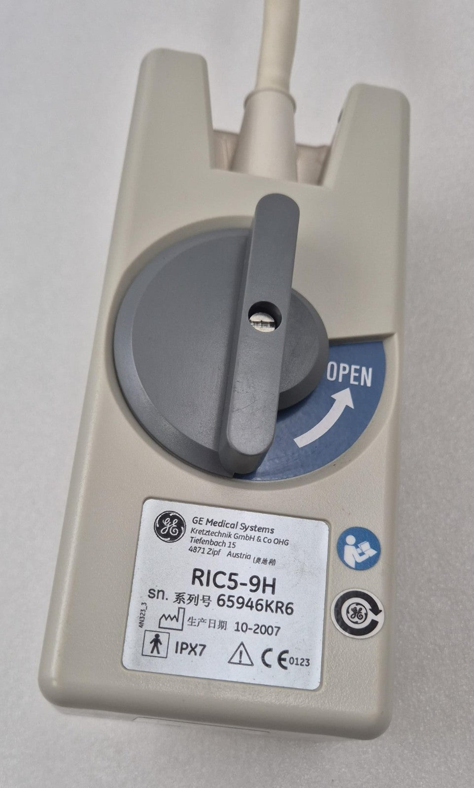 GE RIC5-9H Vaginal Ultrasound Endocavity Probe Transducer Convex Array Voluson