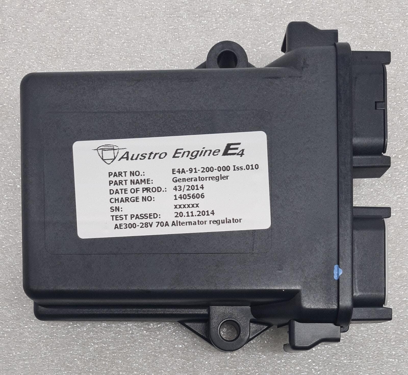 Austro Engine E4 E4A-91-200-000 1465606 Assy Alternator Regulator for Aircraft