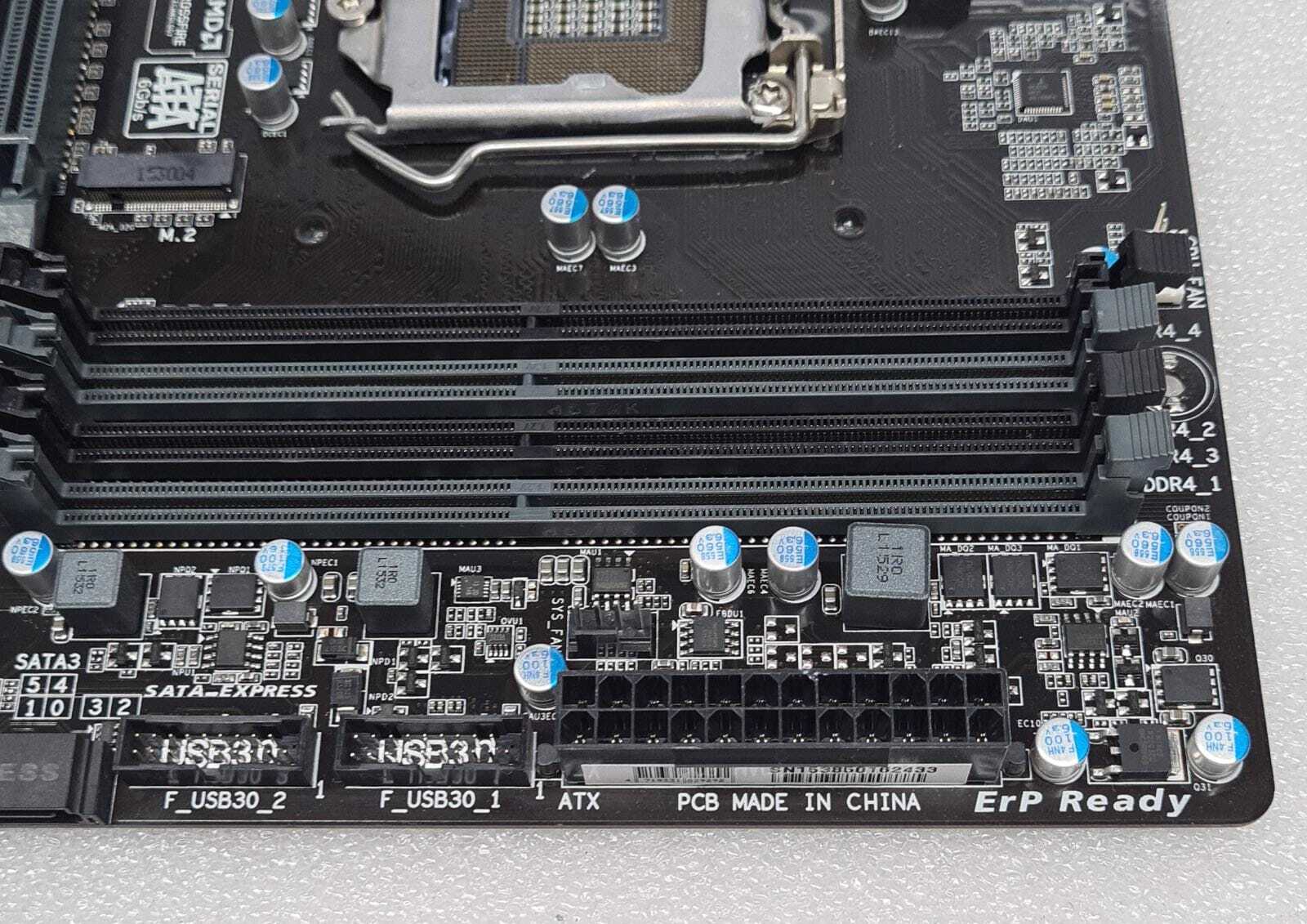 GIGABYTE GA-Z170M-D3H LGA1151 DDR4 Motherboard W/ BOX & I/O Shield - FOR PARTS