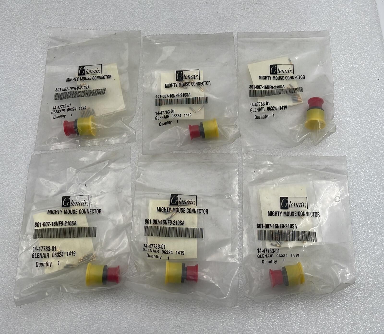 [LOT 6 PCS] Glenair 801-007-16NF9-210SA Mighty Mouse Connector