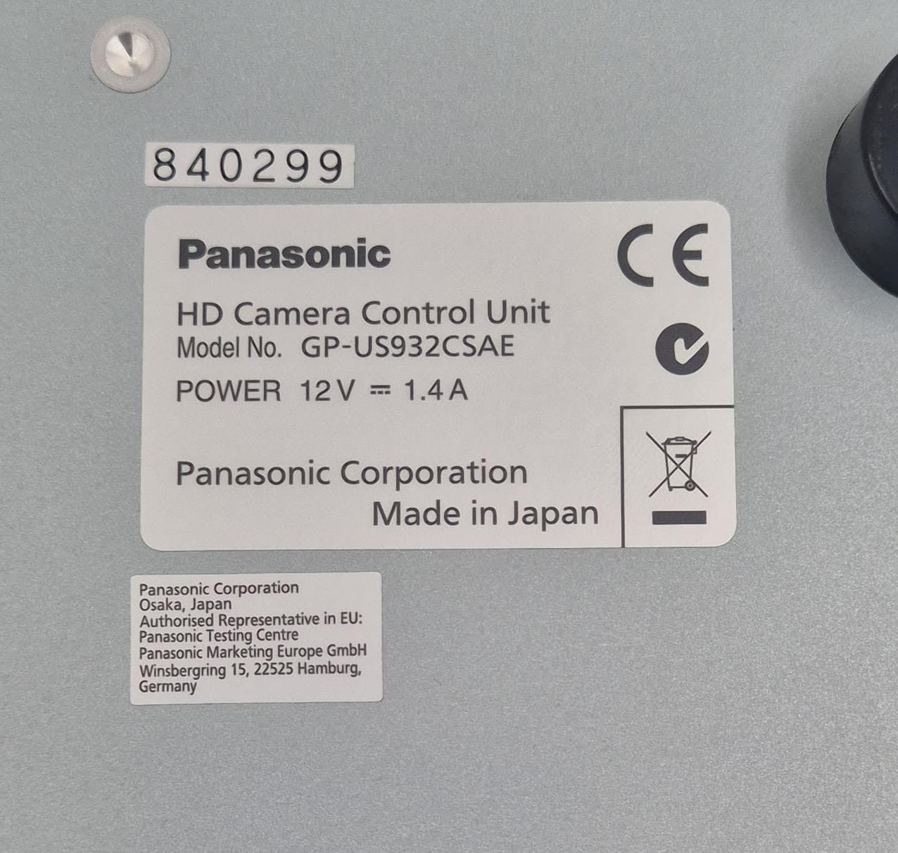 Panasonic GP-US932A GP-US932CSAE HD Camera Control Unit HDMI Video