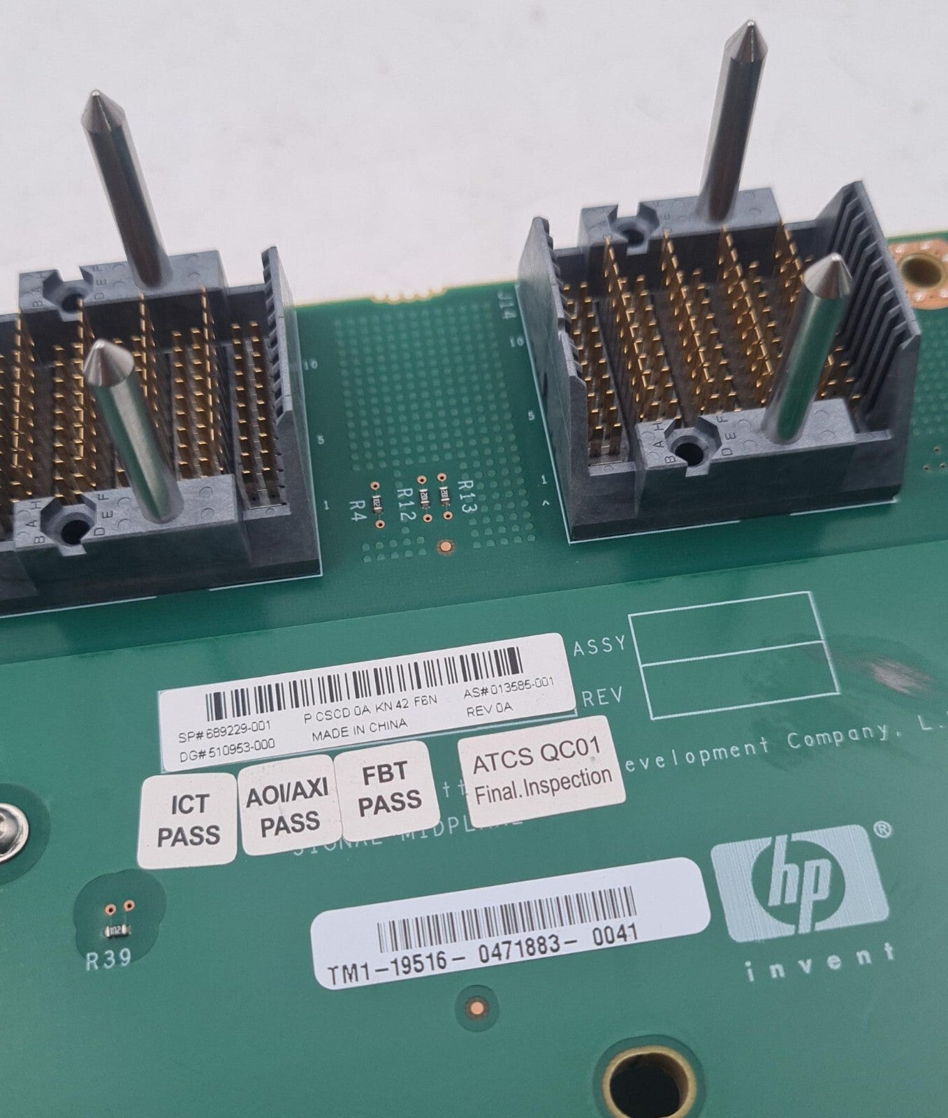 HP 689229-001 C7000 Platinum Mid Plane Board 510953-000 | 013585-001 PCB 013586