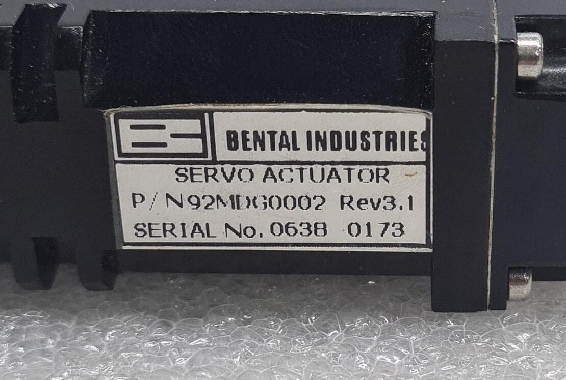 BENTAL INDUSTRIES 92MDG0002 / 92MDG0003 SERVO ACTUATOR MOTOR 28V