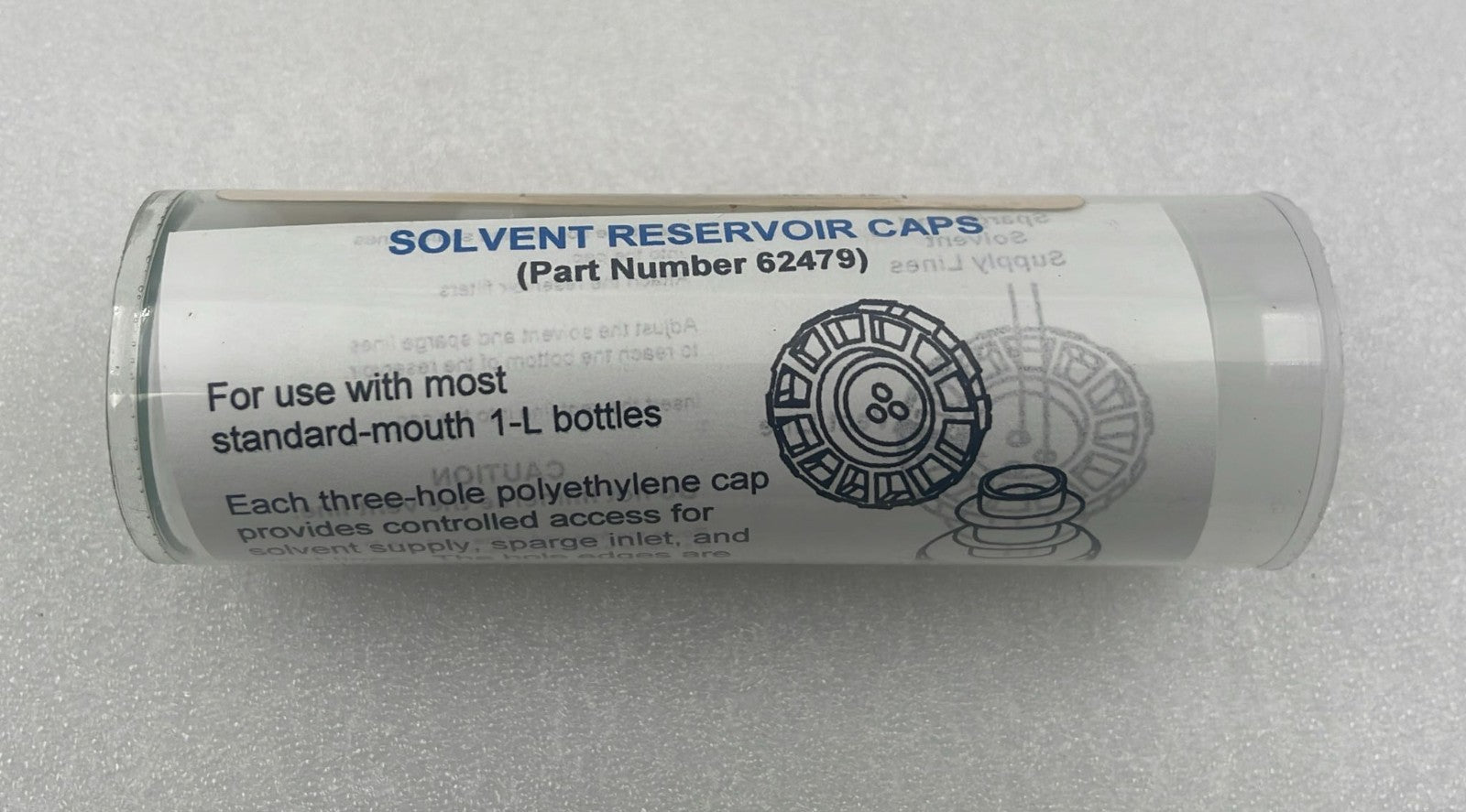 Waters WAT062479 solvent reservoir cap packaging tube