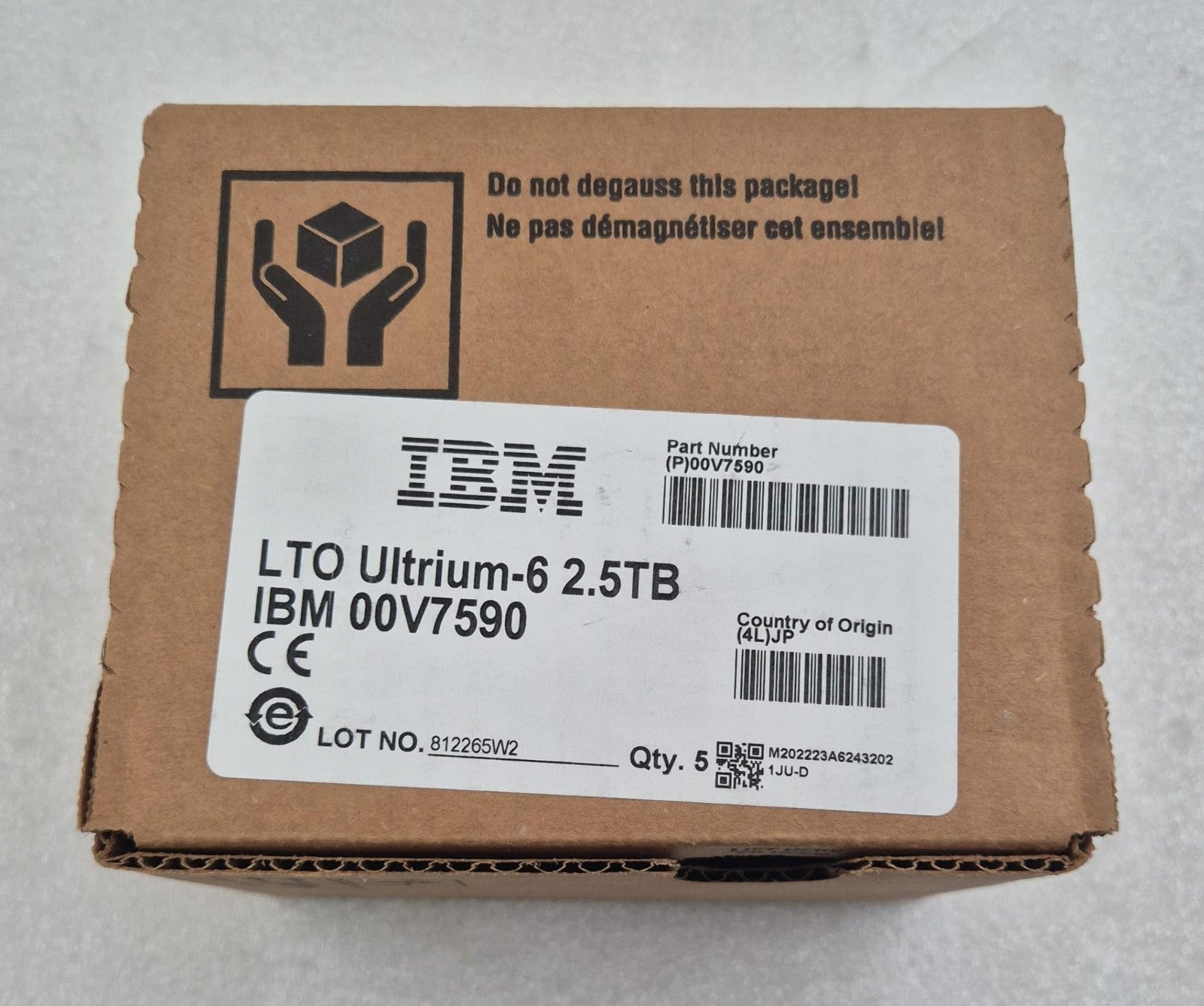 [LOT 5] *NEW* IBM LTO Ultrium-6 2.5TB 00V7590 TAPE CARTRIDGE DATA STORAGE BACKUP