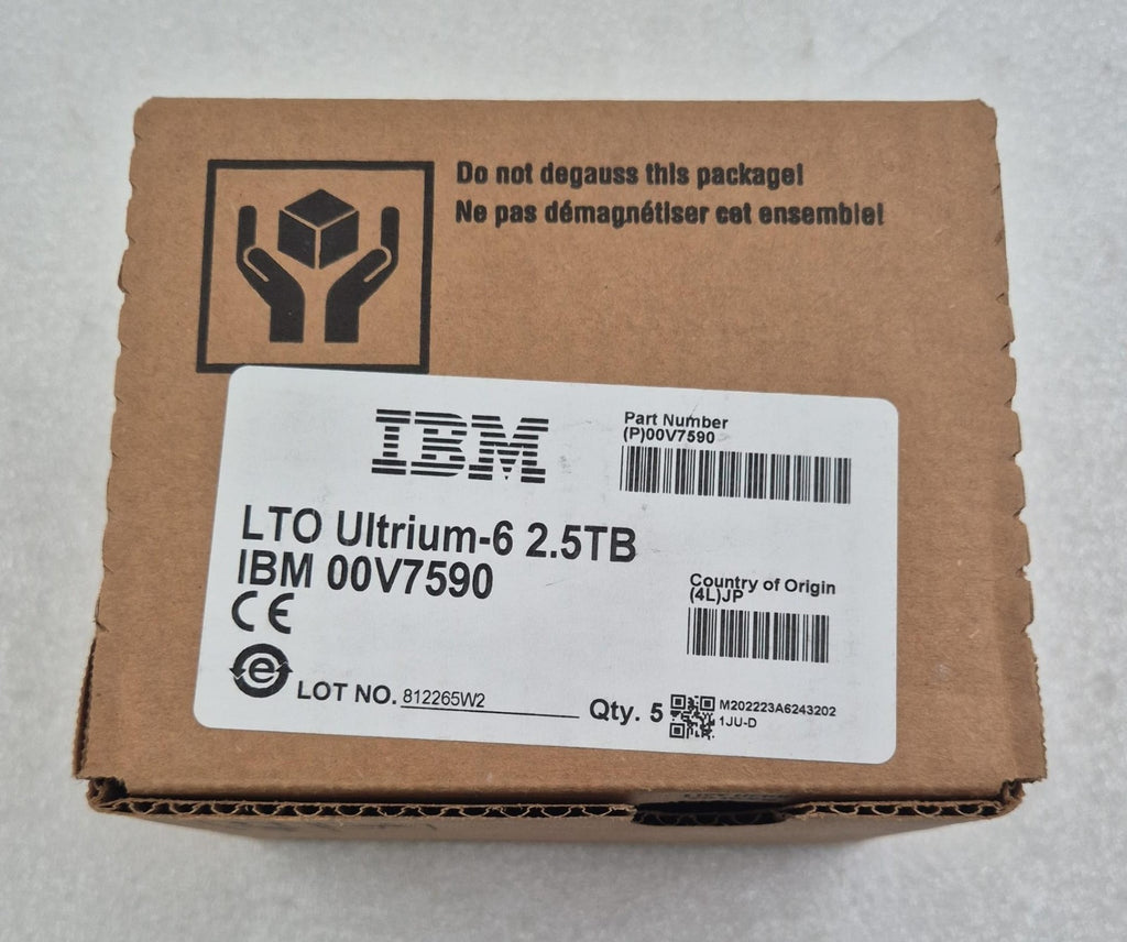 [LOT 5] *NEW* IBM LTO Ultrium-6 2.5TB 00V7590 TAPE CARTRIDGE DATA STORAGE BACKUP