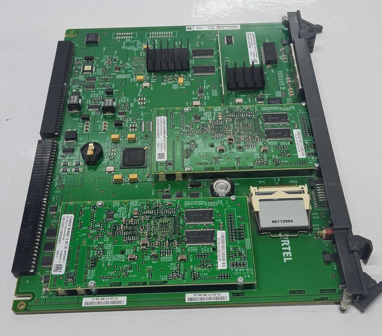 Nortel NTDW60BBE5 RLSE 03 MGC Media Gateway Controller Card & Flash & Daughters
