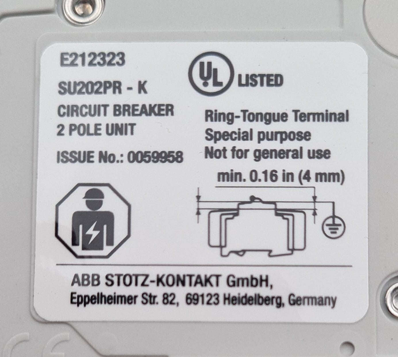 [LOT OF 4] NEW - ABB SU202PR-K10A Circuit Breaker 2CDS 272 327 R0427 2X10A