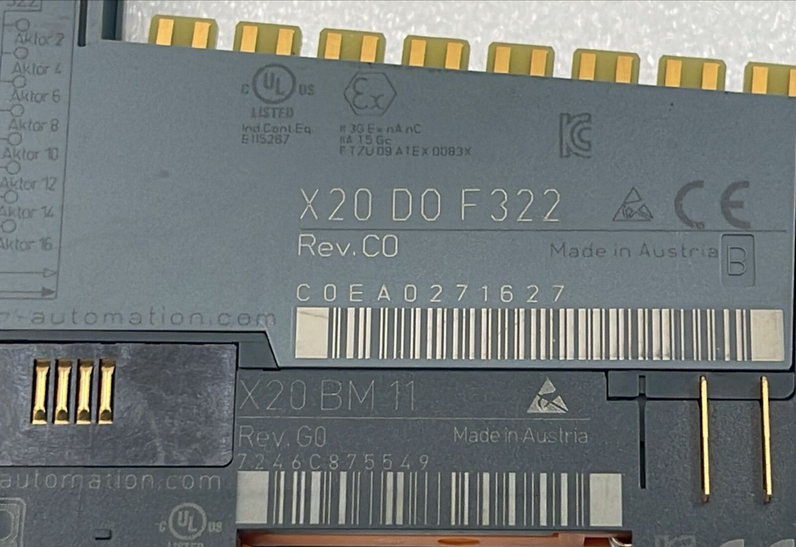 B&R Automation X20 DO F322 & X20 BM 11 Digital Control Module