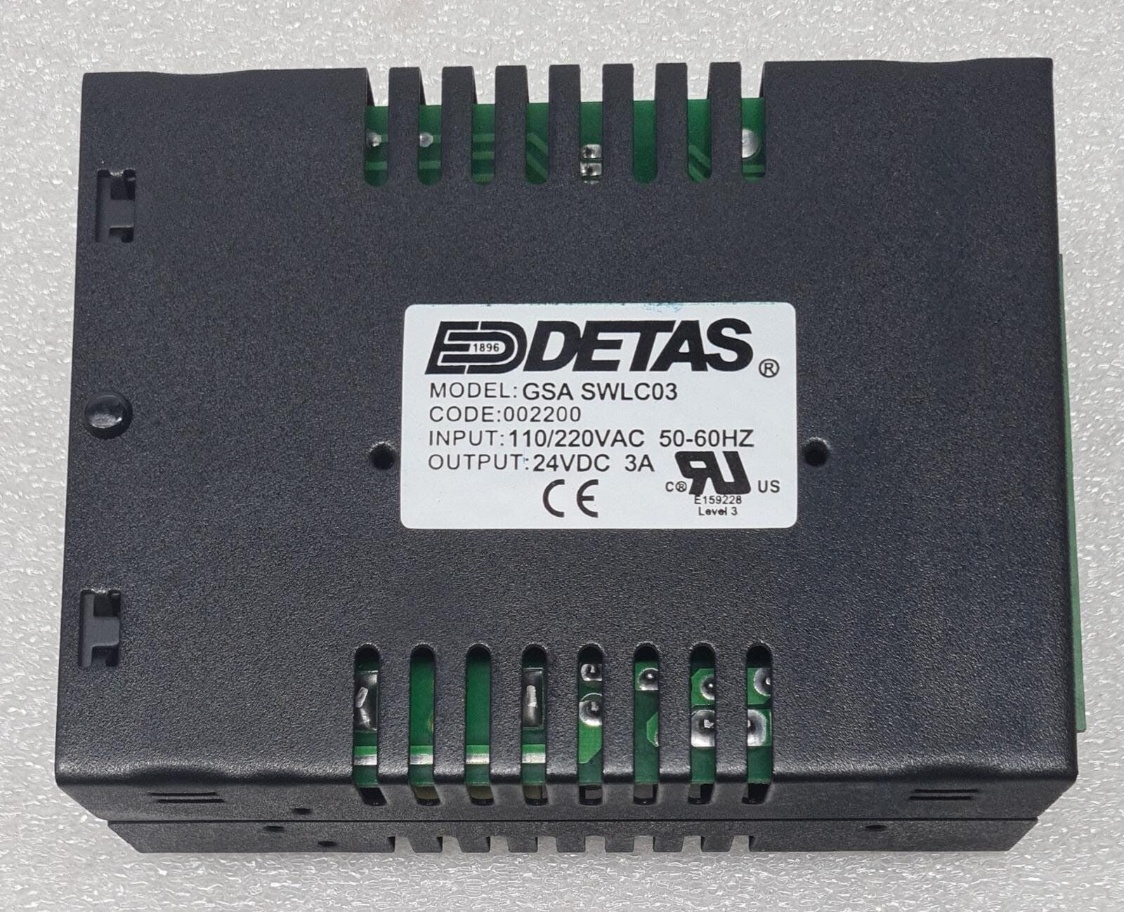 DETAS GSA SWLC03 Single Phase Power Supply 110/220VAC 24VDC 3A