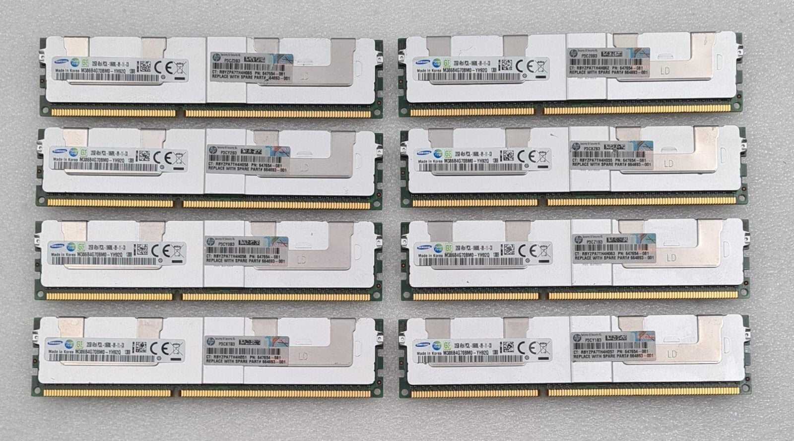[LOT 8] SAMSUNG 32GB 4Rx4 PC3L-10600L M386B4G70BM0-YH92Q DDR3 SERVER MEMORY RAM