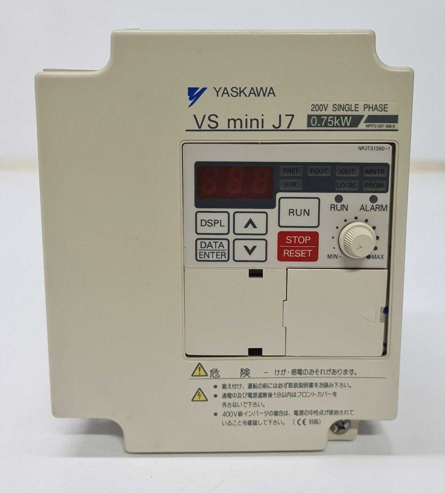YASKAWA VS mini J7 CIMR-J7AAB0P7 Inverter Drive 200V Single Phase 0.75kW