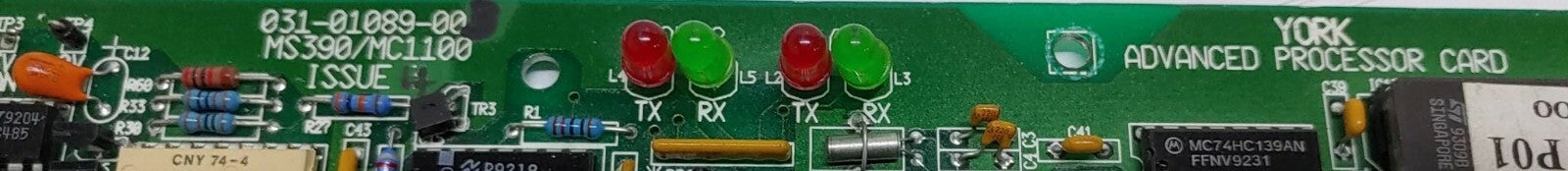 YORK ADVANCED PROCESSOR CARD MS390/MC1100 issue 4 031-01089-00
