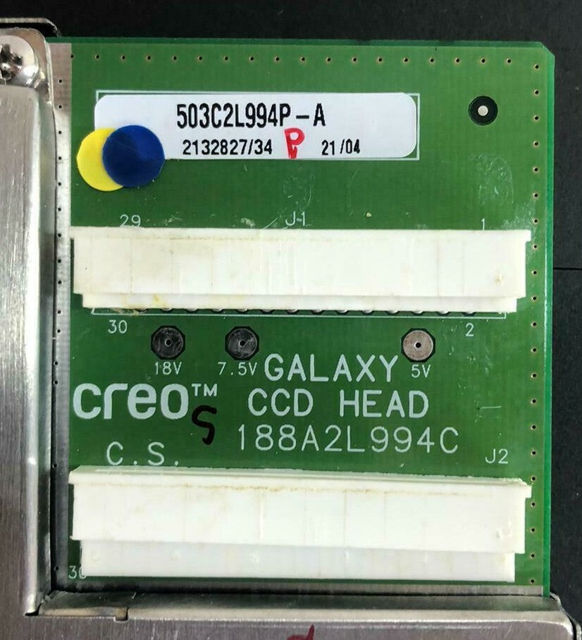 CREO IQSmart1 GALAXY CCD HEAD P/n 509D4E051 503C2L994P 188A2L994C ASSY 510P1R990