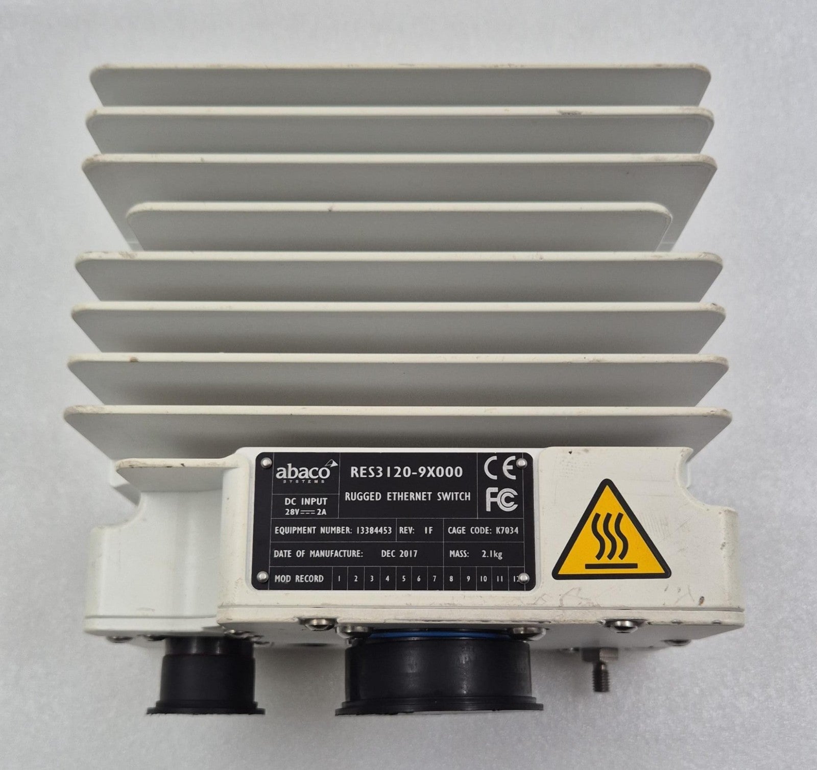 Abaco Systems RES3000 RES3120-9X000 Rugged Ethernet Switch 28V