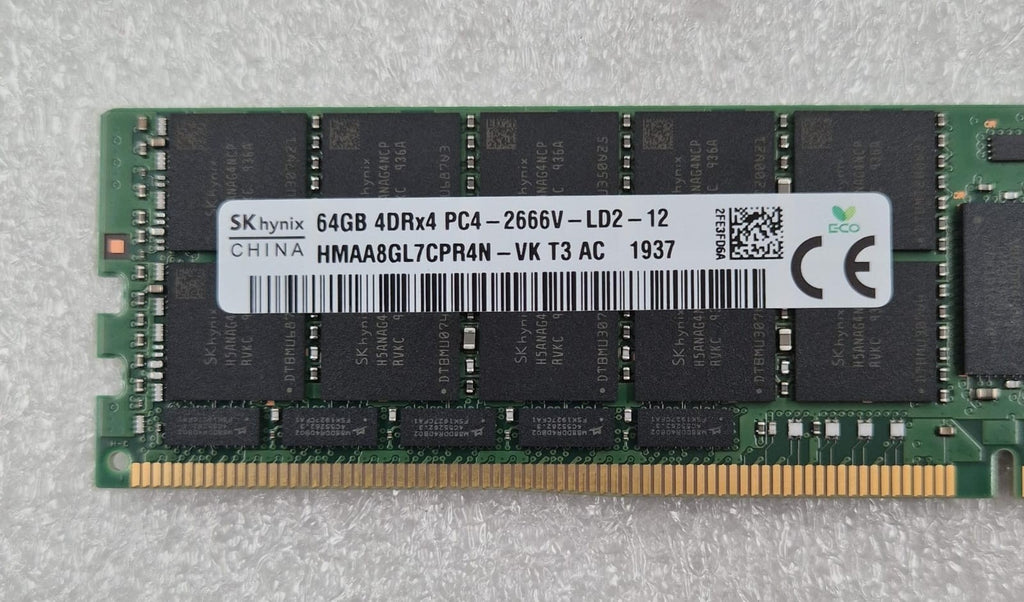 SK Hynix 64GB 4DRx4 PC4-2666V HMAA8GL7CPR4N-VK Server Memory RAM LENOVO 01DE975