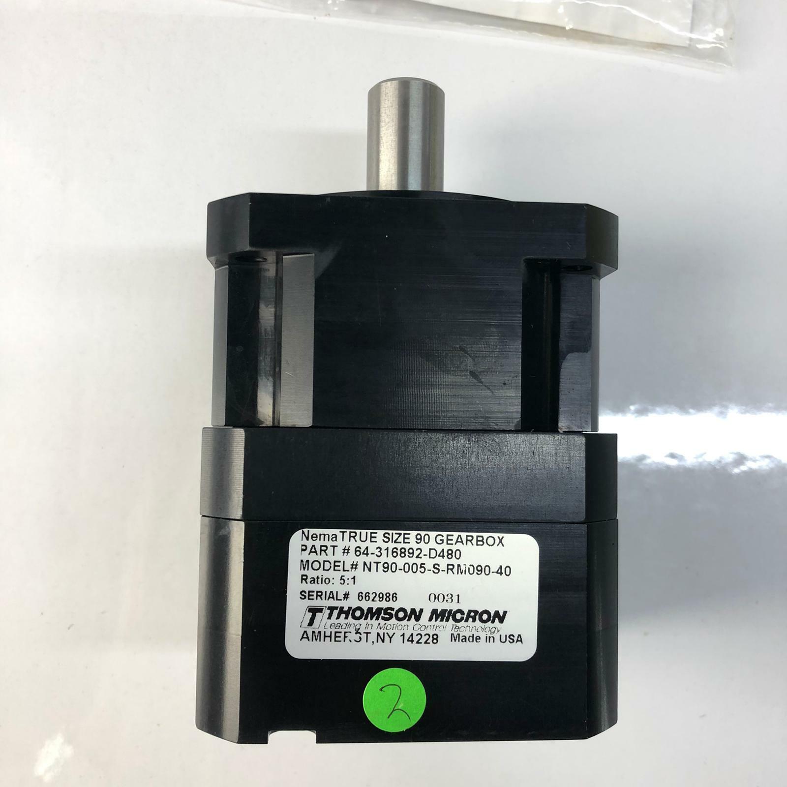 [2 Pcs] THOMSON MICRON NT90-005-S-RM090-40 Nema True Size 90 Gearbox Ratio 5:1