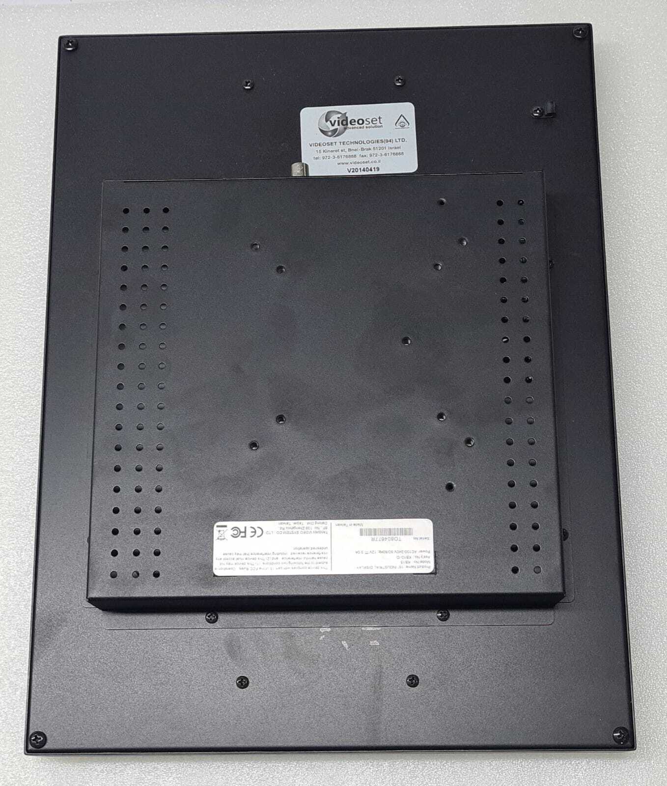 NEW - TAIWAN VIDEO SYSTEM 15" INDUSTRIAL DISPLAY KB15 KB10-ID KB TFT LCD Monitor