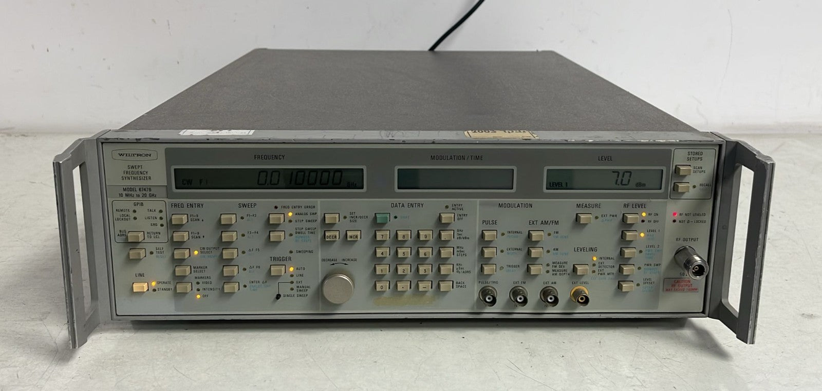 Wiltron Model 6747B Swept Frequency Synthesizer 10MHz 20GHz