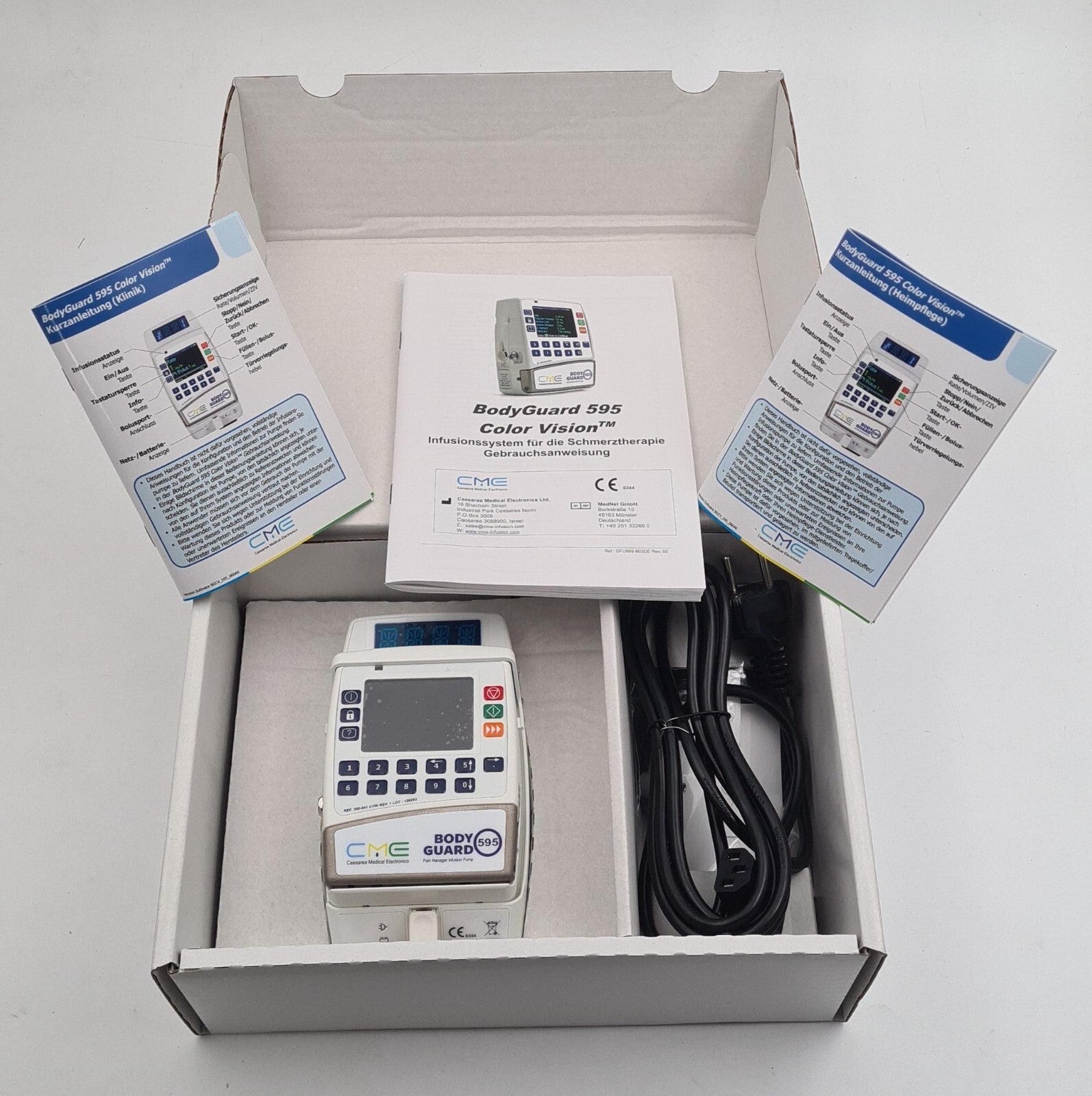 **AS-IS** MedNet CME Caesarea BodyGuard 595 999-803de Infusion PUMP CHARGER KIT