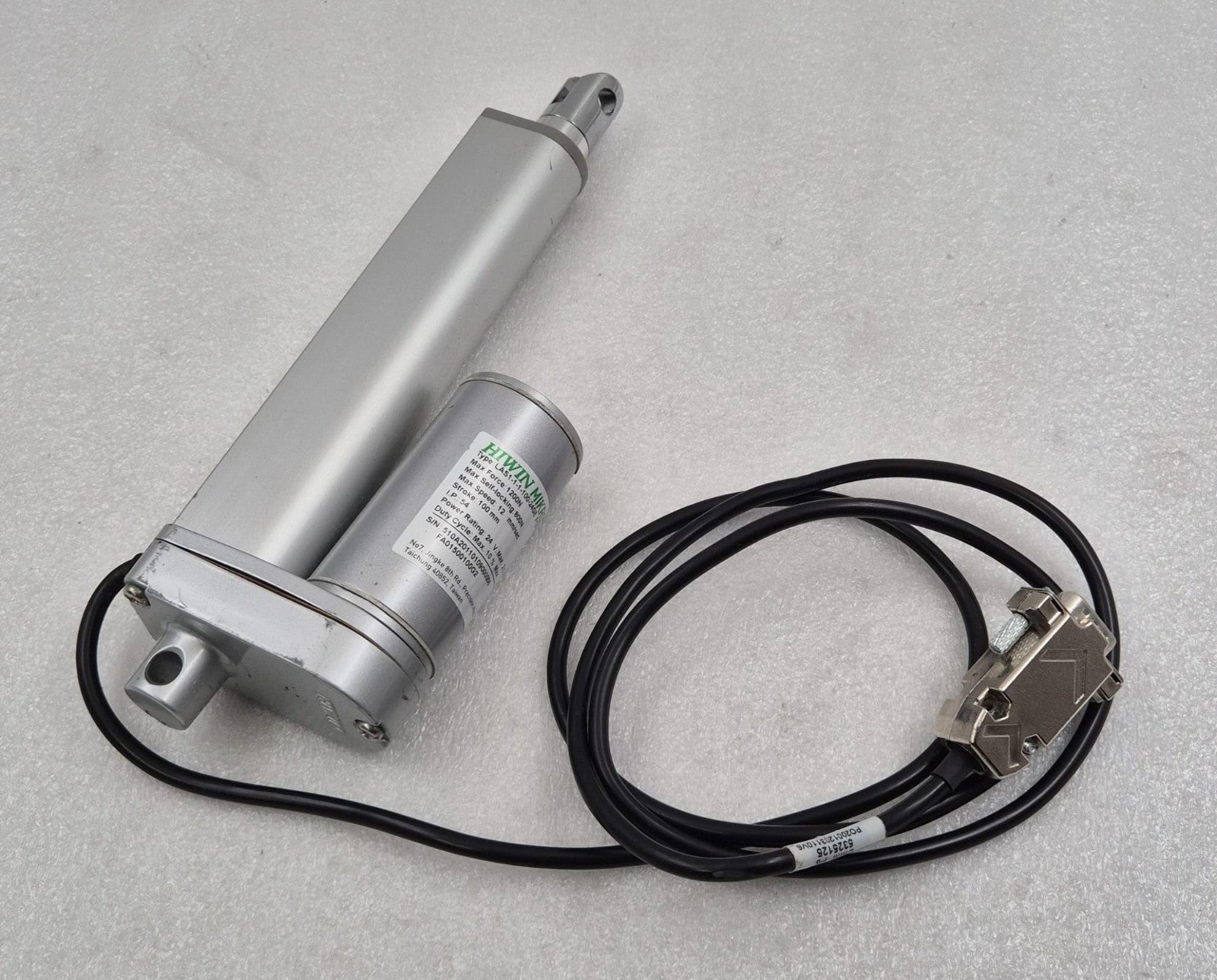 HIWIN Mikrosystem LAS1-1-1-100-24GE 1200N F12714A2 Linear Actuator