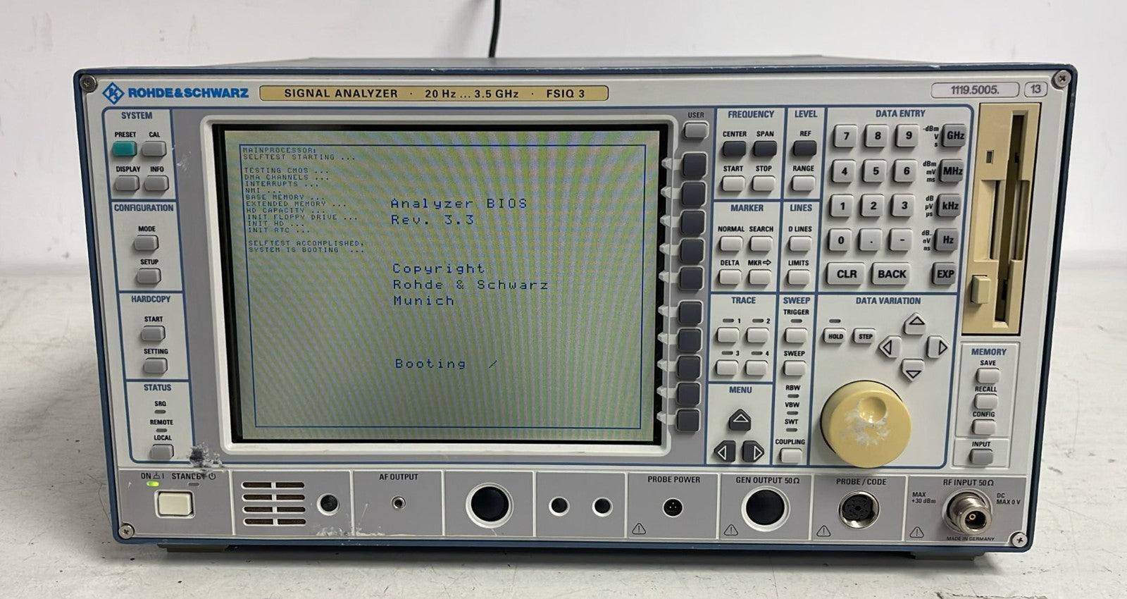 Rohde & Schwarz FSIQ 3  Signal Analyzer 20Hz 3.5GHz