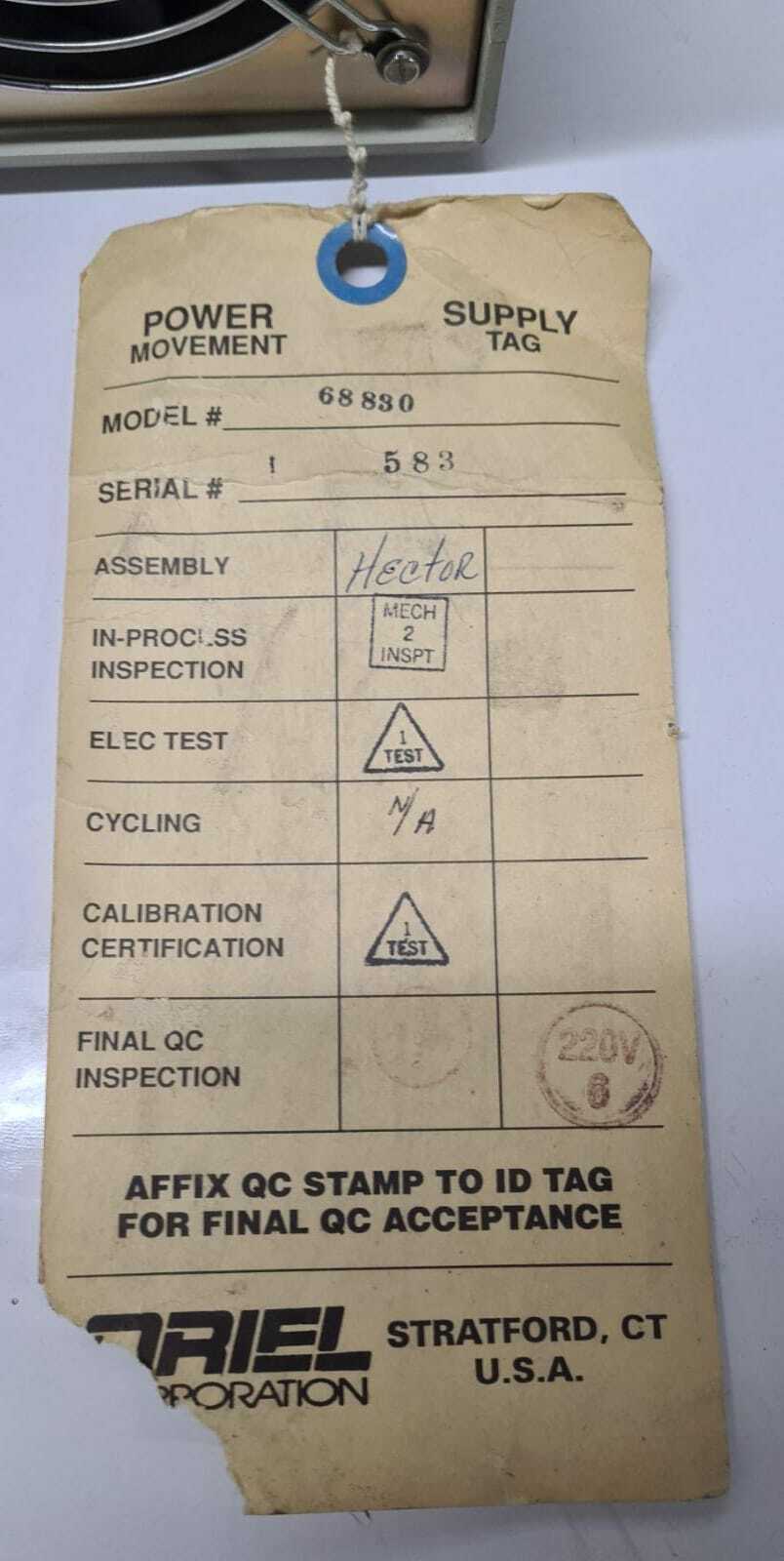 Oriel 68830 Constant Current Radiometric Power Supply