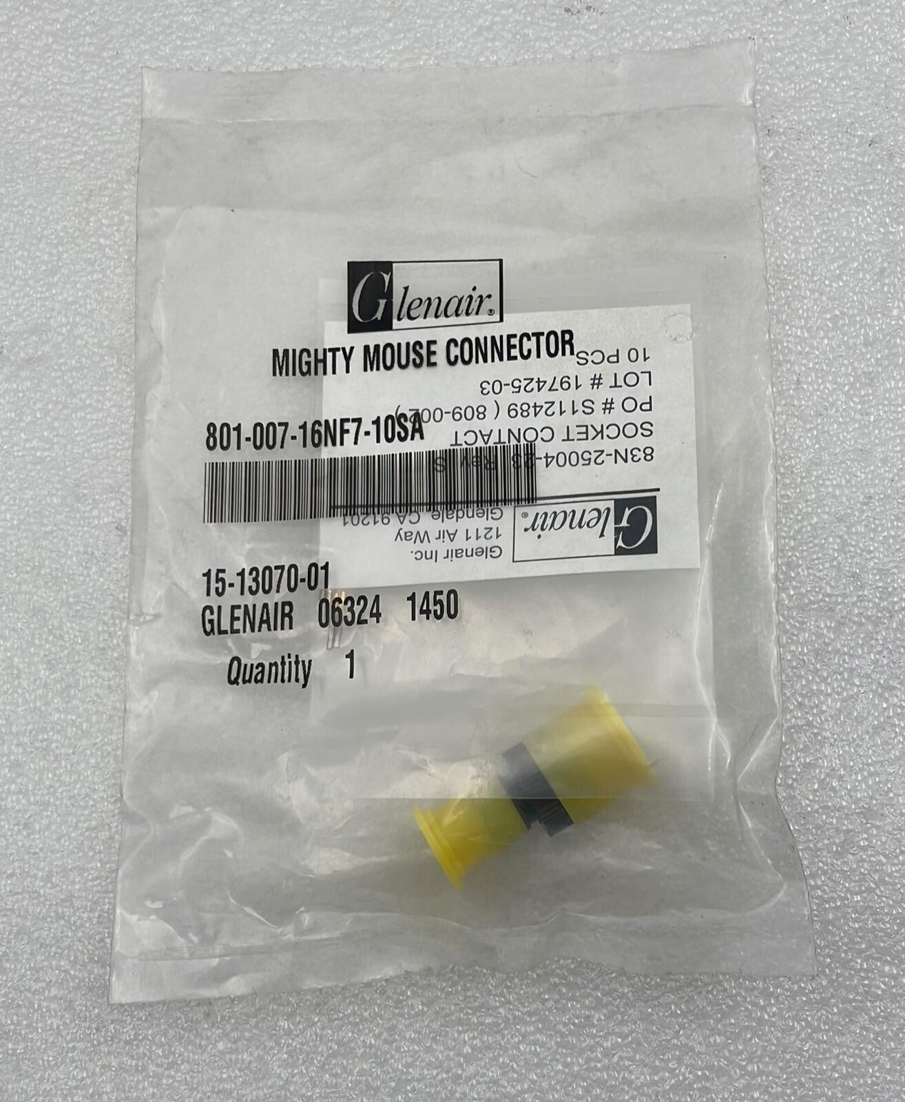 [LOT 5 PCS] Glenair 801-007-16NF7-10SA Mighty Mouse Connector