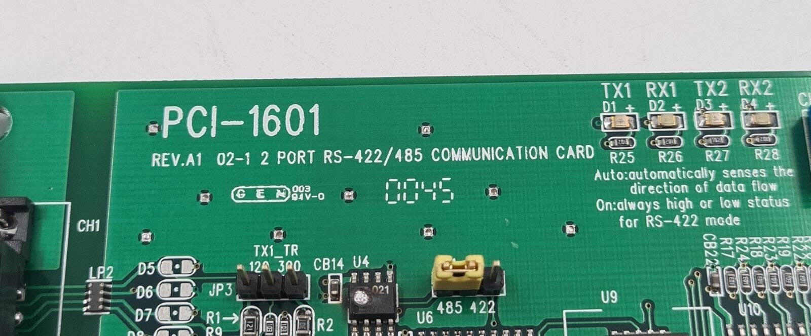 Advantech PCI-1601 REV.A1 Data Acquisition Card 2-Port Communication Board