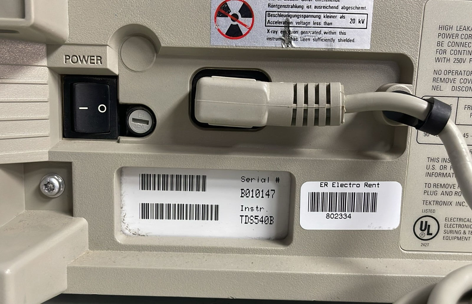 Tektronix TDS 540B Four Channel Digitizing Oscilloscope W/ InstaVu Acquisition