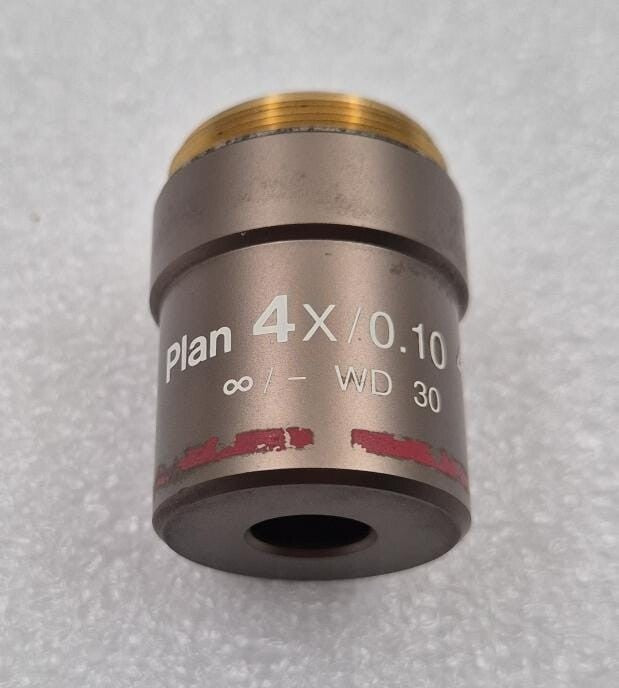 Nikon Plan 4X/0.10 ∞/- WD 30 Microscope Objective Lens 4X