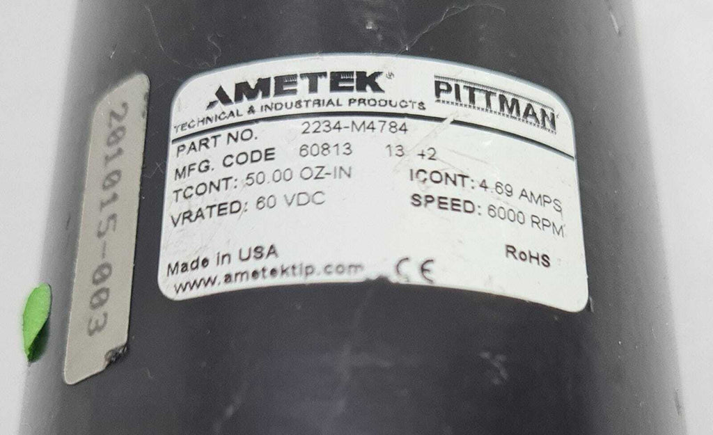 AMETEK PITTMAN 2234-M4784 201015-003 Servo Motor 6000 RPM
