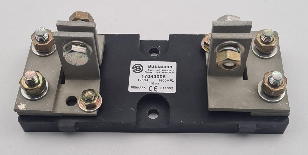 *USED* Cooper Bussmann 170H3006 1250A 1400V 110mm Base Mount Fuse Holder