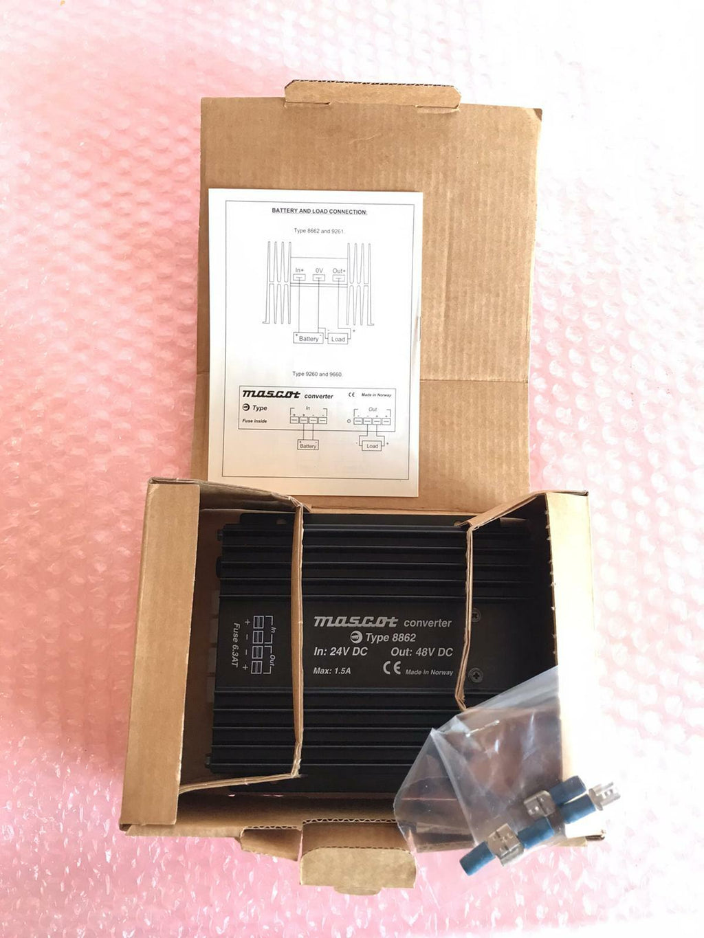 Mascot Converter 8862 24V to 48V DC DC Max 1.5 A **NEW**