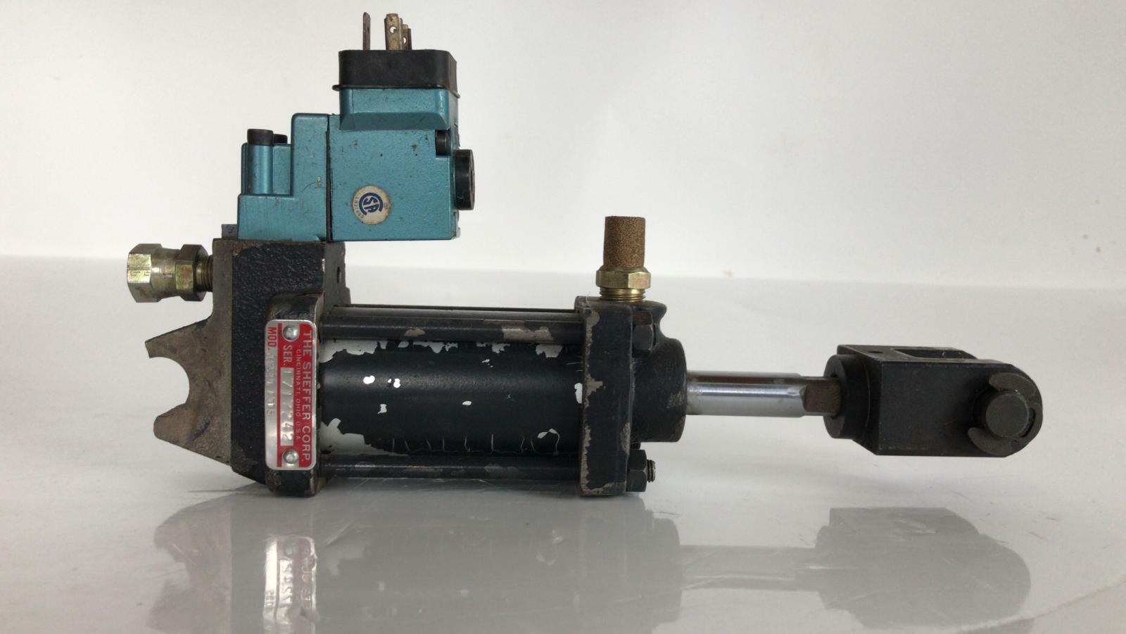 Sheffer Corp c20 a015 1717242 719541 W/ Mac Valve 130b 501jj Solenoid- tested